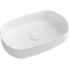 Sapho INFINITY OVAL keramické umývadlo na dosku, 55x36 cm, biela 10NF65055