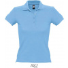 SOL´S PEOPLE / Dámska polokošeľa s bočnými rázporkami - sky blue XXL