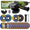 Procraft Bruska úhlová PW1050 + 10x řezný kotouč, 2x lamelový kotouč | SPW1050