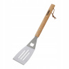 BBQ obracačka grilovacia 46cm nerez + drevená rukoväť 385166