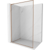 Mexen Kioto-F L sprchová stena Walk-in s rámom 50 x 202 cm, transparentná 8 mm, brúsená meď - 800-050-174-65-00