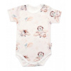 Body kr. rukáv, bavlna, zapínanie pri krku, Baby Nellys Piloti, krémové, veľ. 74, 74 (6-9m)