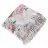 Prikrývka na posteľ - Markizeta prikrývka polyester 170 x 130 cm viacfarebná (Kvetinová prikrývka s strapcami 130x170 kvety)