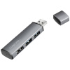 LogiLink UA0395 USB 3.1 hub (Gen 2) s hliníkovým krytom, so stavovými LED sivá space; UA0395
