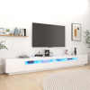 zahrada-XL TV skrinka s LED svetlami biela 300x35x40 cm 3081924