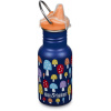Detská nerezová fľaša Klean Kanteen Kid Classic Narrow 12oz (w/Kid Sippy Cap) - mushrooms 355 ml uni