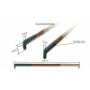 DEOKORK Plastová krytka obojstranná bočná 600 mm (k RENOLITOVÝM parapetom) Dĺžka krytky: 600 mm - Metbrush aluminium R12 (Stříbrná) 436 1001 RENOLIT