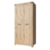 VerDesign, MARIETTA šatníková skriňa 2D, dub Wotan LTD,MDF