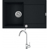 Franke MRG 611 onyx s excentrom + Franke FP 9000.031 chróm