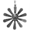 Crystal-ZONE Prívesok kvietok LUX Rivoli 12mm staré striebro