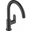 Hansgrohe Vernis Blend M35, kuchynská páková batéria 210 s otočným výtokom, čierna matná, HAN-71870670