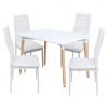IDEA nábytok Jedálenský stôl UNO 120x80 biely + 4 stoličky SIGMA biele