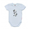 Dětské body krátký rukáv Gama, sedící zebra vel.62