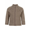 Detská mikina na zips merino-fleece farba hnedá Melange Denver Mikk-Line Veľkosť: 68