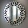 Strieborné glamour zrkadlo okrúhleho priemeru 90 cm M-0549 (Strieborné glamour zrkadlo okrúhleho priemeru 90 cm M-0549)