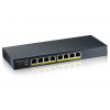 ZyXEL ZyXEL GS1900-8HP v3, 8-port GbE L2 PoE Smart Switch, 802.3at, desktop, fanless, 70 Watt