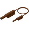 SKS Hirschmann MAL S WS 2-4 100/1 bezpečnostné meracie káble [lamelový zástrčka 4 mm - lamelový zástrčka 2 mm ] 1.00 m hnedá 1 ks; 975163105