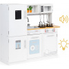 Eco Toys Drevená kuchynka pre deti s LED svetlom a príslušenstvom 80,5 cm