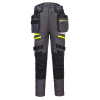 PORTWEST DX452 / Dámske strečové nohavice s odnímateľnými vreckami - metal grey UK 28/EU 44