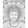 ZUTY Bodkovanie - ZELENOMODRÝ BUDDHA Rámovanie: bez rámu a bez vypnutia plátna, Rozmer: 40x50 cm