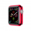 KINGMAS puzdro 360 Slim Apple Watch Series 4/5/6/SE 44mm červený rám CA00064E KINGMAS transparentná s červeným rámom silikón