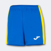 MAXI SHORT dámske futbalové šortky azúrová žltá XL