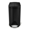 Simplehuman pedálový odpadkový kôš – 10 l, butterfly veko, matná čierna oceľ