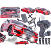 Diaľkovo ovládané auto HB Toys na drift 4x4 červené s LED a dymom