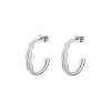 Náušnice Brosway Amy oceľové polkruhy s jemným dizajnom
