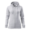 MALFINI Mikina Trendy Zipper 411 na zip, dámská MAL-4110317 2XL Melír šedá světlá