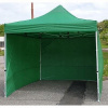 Nožnicový párty stan 3x3 m ALU Standard 4ks s plnými bokmi - zelený