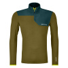 Ortovox pánská merino mikina Fleece Light Zip Neck M | farba: green moss, veľkosť: XL