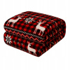 Łóżkoholicy Vianočná červená deka so severským vzorom – mäkká hrejivá prikrývka na zimu Veľkosť: 160x200