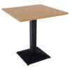 Kondela Jedálenský bistro stôl, 70x70cm, DTD, dub sonoma, čierny, RINALDO TYP 1