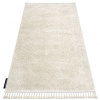 Dywany Łuszczów Koberec BERBER 9000, krémová - strapce, Maroko Shaggy 140x190 cm