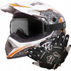 ĽAHKÁ CROSSOVÁ PRILBA ENDURO QUAD XS + OKULIARE + RUKAVICE