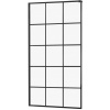 MEXEN - KIOTO walk-in 100x200 cm 8mm čierne vzor samostatné sklo 800-100-000-00-77