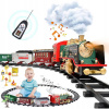 ELEKTRICKÝ VLÁČIK LOKOMOTÍVA PARNÝ RUŠEŇ MAŠINKA KOĽAJNICE 4 VAGÓNY DYM a ZVUKY