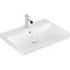 VILLEROY & BOCH Avento závesné umývadlo s otvorom, s prepadom, 650 x 470 mm, biela alpská, s povrchom CeramicPlus, 415865R1