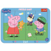 TREFL Baby puzzle Šťastné prasiatko Peppa 2v1, 10 dielikov
