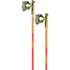 Skialpinistické palice Leki Mezza Race - naturalcarbon/fluorescent red/neonyellow 145