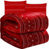 Deka Ruhhy červená polyester 160x200 cm obojstranná geometrická