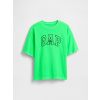 GAP Detské oversize tričko Heavyweight Athletic Logo Zelená XS Zelená Zelená