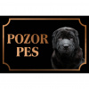 Šarpej - Kovová tabuľka POZOR PES