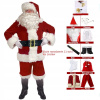 Kostým, maska - Kostým kostýmov Santa Claus 11ks 3xl (Vianočný outfit Mikołaj Deluxe)
