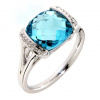 VIPgold Zlatý briliantový prsteň s modrým topásom 4386-1034