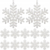 Vianočné ozdoby - Snehové vločky vianočný stromček 12ks brokáty Baubles (Vianočné ozdoby - Snehové vločky vianočný stromček 12ks brokáty Baubles)