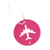 Visačka na kufor lietadlo kruh - ružová | mystore.sk