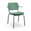 Profim Konferenčná stolička Normo, podrúčky SP, rám RAL6004, látka Alba 7026 zelená