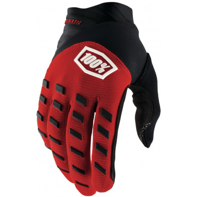 rukavice AIRMATIC, 100% - USA (červená/čierna, vel. XL)